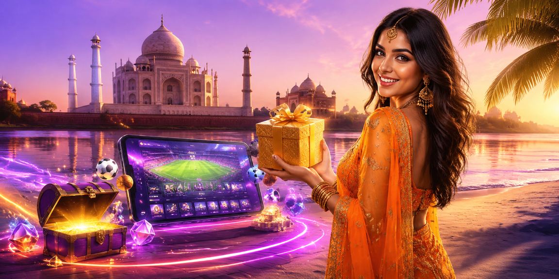 Player enjoying Andar Bahar mobile game with Taj Mahal backdrop